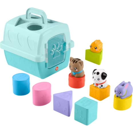 Fisher-Price Pets Βαλιτσάκι Μεταφοράς Κατοικιδίου με Ζωάκια και Σχήματα