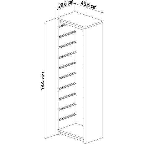 ΣΥΡΤΑΡΙΕΡΑ SANI HM18205.03 ΜΕΛΑΜΙΝΗ ΣΕ SONAMA-ΛΕΥΚΑ ΣΥΡΤΑΡΙΑ P.E. 45,5x29,6x144Υεκ.