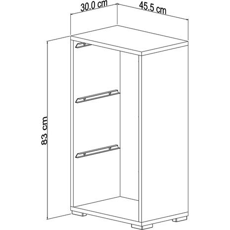 ΣΥΡΤΑΡΙΕΡΑ SANI HM18218.01 ΜΕΛΑΜΙΝΗ ΣΕ ΛΕΥΚΟ-ΛΕΥΚΑ ΣΥΡΤΑΡΙΑ P.E. 45,5x30x83Υεκ