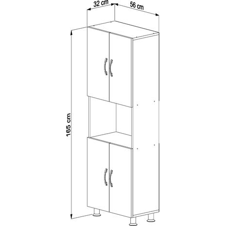 ΕΠΙΠΛΟ ΚΟΥΖΙΝΑΣ/ΝΤΟΥΛΑΠΙ RAD HM18196.03 ΜΕΛΑΜΙΝΗ ΣΟΝΑΜΑ-ΛΕΥΚΟ 56x32x165Υεκ.