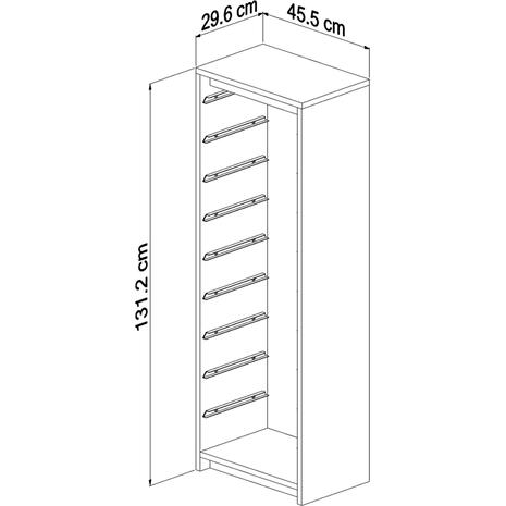 ΣΥΡΤΑΡΙΕΡΑ SANI HM18203.03 ΜΕΛΑΜΙΝΗ SONAMA-9 ΛΕΥΚΑ ΣΥΡΤΑΡΙΑ P.E. 45,5x29,6x125Υ