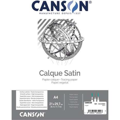 Ριζόχαρτο Χαρτί Canson Cad Tracing Calque Satin A4 (21x29,7cm) 90gsm (1 φύλλο) (Satin)