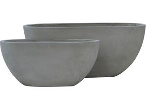 FLOWER POT-4  Set 2 τεμαχίων Cement Grey (Ε6303,S)