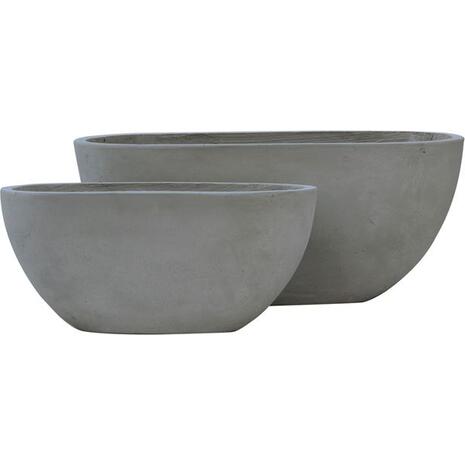 FLOWER POT-4  Set 2 τεμαχίων Cement Grey (Ε6303,S)