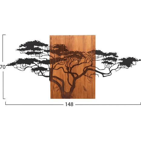 ΔΙΑΚΟΣΜΗΤΙΚΟ ΤΟΙΧΟΥ ΣΧΗΜΑ ΔΕΝΤΡΟΥ HM4653 ΜΕΤΑΛΛΟ-ΞΥΛΟ 148x3x70Υεκ.