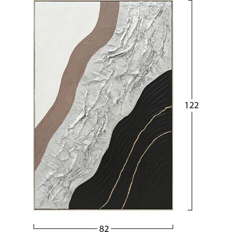 ΠΙΝΑΚΑΣ ΤΟΙΧΟΥ ABSTRACT HM4553.02 ΜΕ ΚΟΡΝΙΖΑ ΜΠΕΖ-ΚΑΜΒΑΣ-ΧΕΙΡΟΠΟΙΗΤΟΣ 82x4.5x122Υεκ