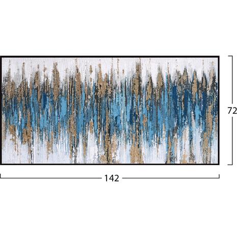 ΠΙΝΑΚΑΣ ΤΟΙΧΟΥ SEDIMENT (ΜΠΛΕ) HM4574.02 ΜΕ ΚΟΡΝΙΖΑ ΜΑΥΡΗ-ΚΑΜΒΑΣ 142x4.5x72Υεκ