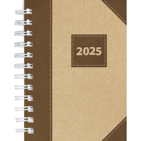 Ημερολόγιο ημερήσιο σπιράλ Euro 2025 12x17cm