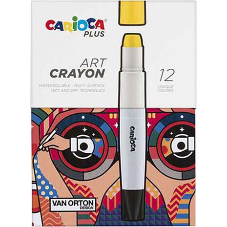 Κηρομπογιές Carioca Plus Van Orton Design Twist and Color (σετ 12 χρωμάτων) (Διάφορα χρώματα)