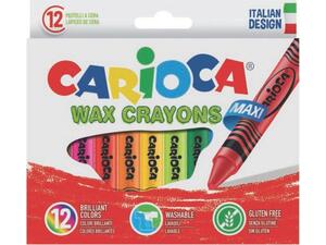 Κηρομπογιές Carioca Wax Crayons Maxi σετ 12 χρωμάτων (Διάφορα χρώματα)