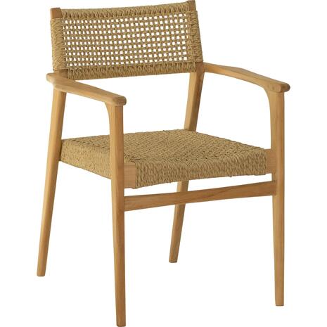 ΠΟΛΥΘΡΟΝΑ NEBO HM9937 ΞΥΛΟ TEAK & ΣΥΝΘ.RATTAN ΣΕ ΦΥΣΙΚΟ ΧΡΩΜΑ 57x63x80,5Υ