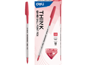 Στυλό Deli Think Ball Point με καπάκι 1.0mm Κόκκινο (Κόκκινο)