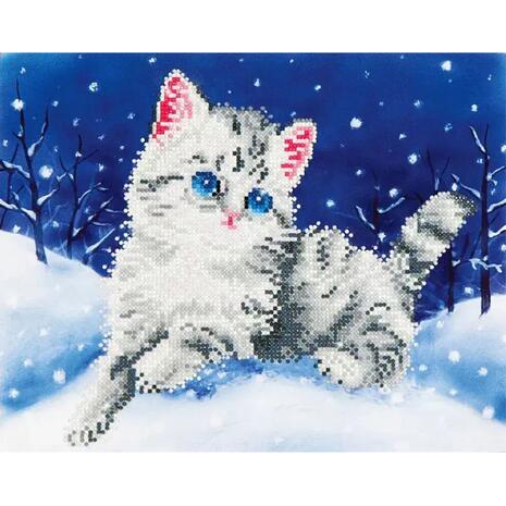 Κατασκευή Ψηφιδωτό Diamond Dotz Kitten in the snow 43x35cm