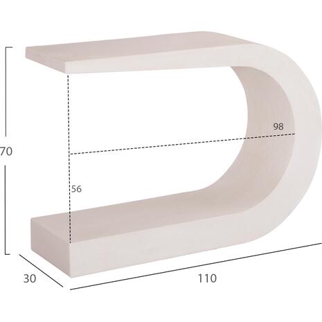 ΚΟΝΣΟΛΑ ΣΕΙΡΑ SANTORINI HM18049 MDF ΣΕ ΥΠΟΛΕΥΚΟ ΧΡΩΜΑ 110x30x70Υεκ.