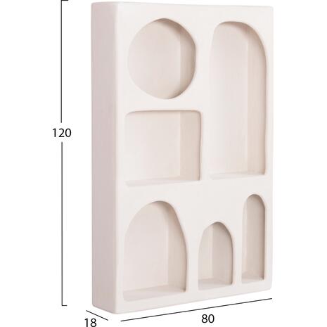 ΡΑΦΙΕΡΑ-ΚΟΜΜΟ ΣΕΙΡΑ SANTORINI HM18059 MDF ΣΕ ΥΠΟΛΕΥΚΟ 80x18x120Υεκ.