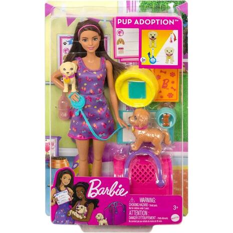 Κούκλα Barbie Pup Adoption Κουταβάκια