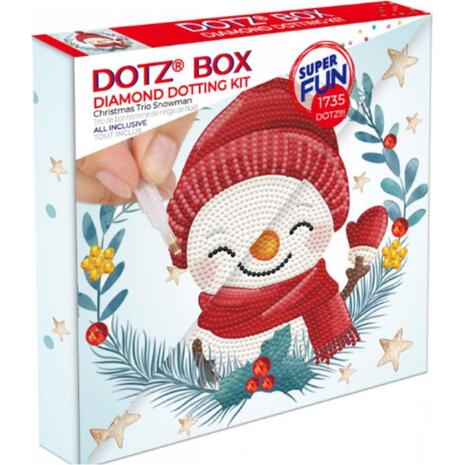 Κατασκευή Ψηφιδωτό Diamond Dotz Box Christmas Trio Snowman 22x22cm