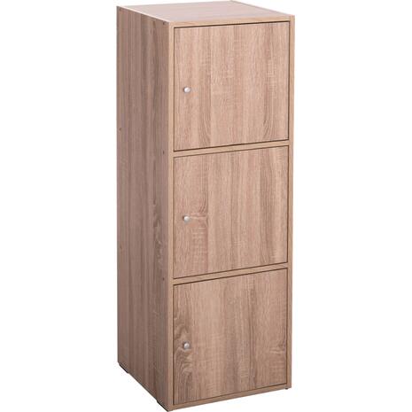 ΝΤΟΥΛΑΠΙ ΜΕ 3 ΑΠΟΘ. ΧΩΡΟΥΣ SORIANO HM9939.11 SONAMA OAK ΜΕΛΑΜΙΝΗ 40x39x119Υεκ.