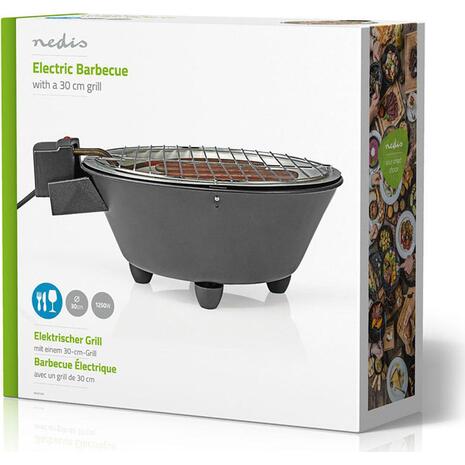 Ηλεκτρική επιτραπέζια ψηστιέρα Νedis BBQ, 1250W BBQE112BK