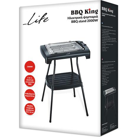 Επιτραπέζια Hλεκτρική Ψησταριά Life BBQ King stand 2 σε1 2000W